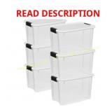 Sterilite 6ct Stackable Bin, IRIS Storage Box 2pk