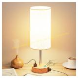 Fenmzee Bedside Lamp - 3-Way, USB-C, Outlet