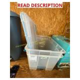 Sterilite 54 Qt Gasket Box with Lid and 3 pet food