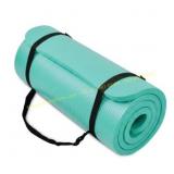 BalanceFrom Yoga Mat, 1-Inch Thick, Aqua Blue