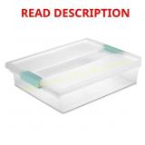 5.7 qt Clear Clip Storage Box x3, and larger one.