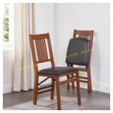 Stakmore 2 Folding Chairs, Fruitwood Brown