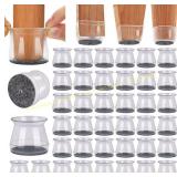 Chair Leg Floor Protectors 40Pcs Clear