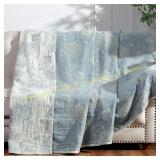 JINCHAN Boho Cotton Muslin Queen Blanket 80x90