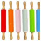 6 Pack Small Rolling Pin for Kids (12" x 6)