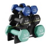 HolaHatha 1 3 lb Neoprene Dumbbell Set