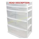 HOMZ 5-Tier Drawer Tower Clear Storage Cart