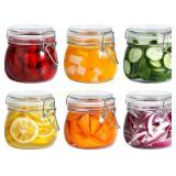 ComSaf Glass Storage Jar 500ML/17OZ (6)
