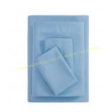 Mainstays Microfiber Sheet Set, Light Blue Queen.