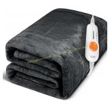 Gintao Heated Blanket Throw, 50x60, Gray