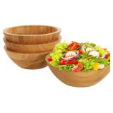 Lawei 4-Piece Bamboo Salad Bowls, 7x2.25"