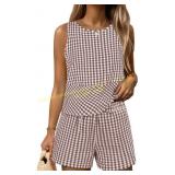 ANRABESS 2-Piece Striped Tank Top Shorts Set