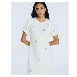 Free Assembly Embroidered Mini Dress S