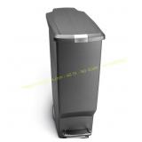 simplehuman 40L Slim Kitchen Trash Can, Grey