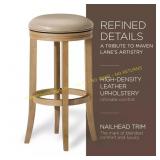Maven Lane Eva Bar Stool - Weathered Oak