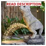 Garden Statues: Funny Dog with Solar LED Light