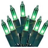 HISHINY Green String Lights 100 ct UL (21ft)
