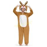 2ct Kids Christmas Flannel Hooded Costume