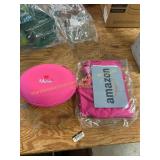 Kids pink smock and pink headphone case