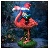 Solar Flamingo Gnome Garden Decor Light