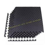 BalanceFrom Foam Interlocking Floor Mat, Black