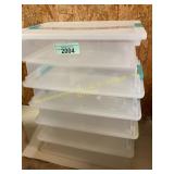 6 ct STERILITE Large Clip Box with Blue Latches