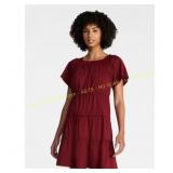 Time and Tru Cotton Dress with Flutter Sleeves