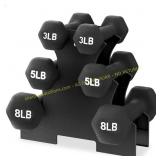 BalanceFrom Neoprene Dumbbell Set with Stand