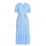 Time and Tru Crinkle Maxi Dress Lg