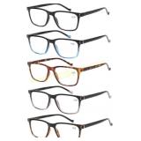JOSCHOO 5 Pack Reading Glasses Spring Hinges