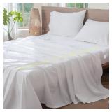 MooMee Flat Top Sheet 100% Washed Cotton King
