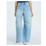 Scoop Women s High-Rise Barrel Jeans Sz 2
