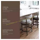Maven Lane Alexander Bar Stool - Oak & Grey
