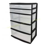 Homz 5-Drawer Plastic Bedroom & Closet Organizer S