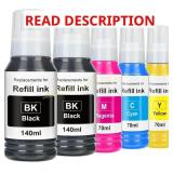 Epson 502 Ink Refill Bottles (5) 2BK CMY