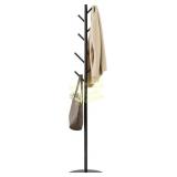 Coat Rack with 8 Hooks, Adjustable Heights