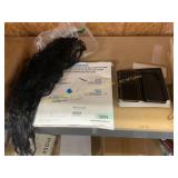 Black ponytail extension,wallet phone case & socks