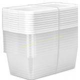 10-Pack 6-Quart Clear Storage Boxes with Lids