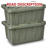 HOMZ 2-Pack Durabilt Tote 15 Gallon (Green)