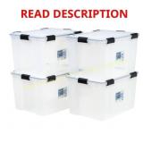 IRIS 4ct Storage Box Clear, 2ct Pet Food Container