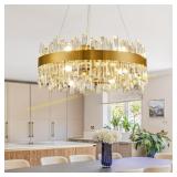Siljoy 12-Light Brushed Gold Chandelier