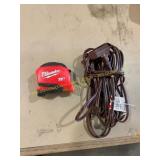 Milwaukee tape measure and extension cord