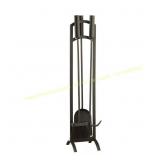 Panacea Black Matte Steel Fireplace Tool Set