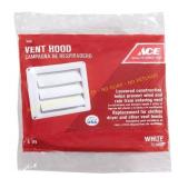 6ct Ace 4 in. W x 4 in. L White Plastic Vent Hood