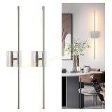 Morauroral 40  Sand-Nickel Battery Sconces, 2