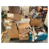 Water hose, books, cloths hangers, hardware