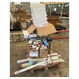 Lighting, hardware, plastic totes