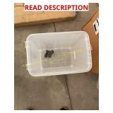 Pet food storage bin missing lid