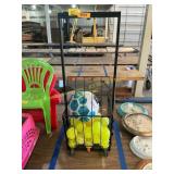 Cart and plastic balls