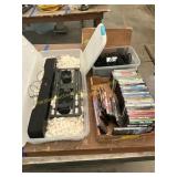 Assorted DVD s, speakers, power cords